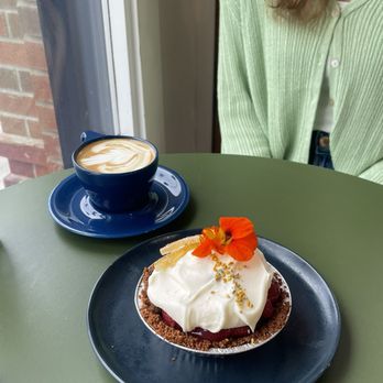 Faria Bakery - A2 cappuccino and strawberry pie - Bakeries Near Me - Sacramento, California