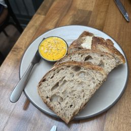 Rye bread and carrot butter Rye bread and carrot butter