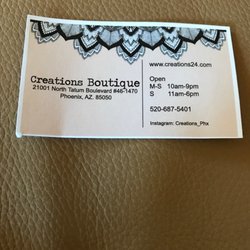 Creations Boutique - Business card