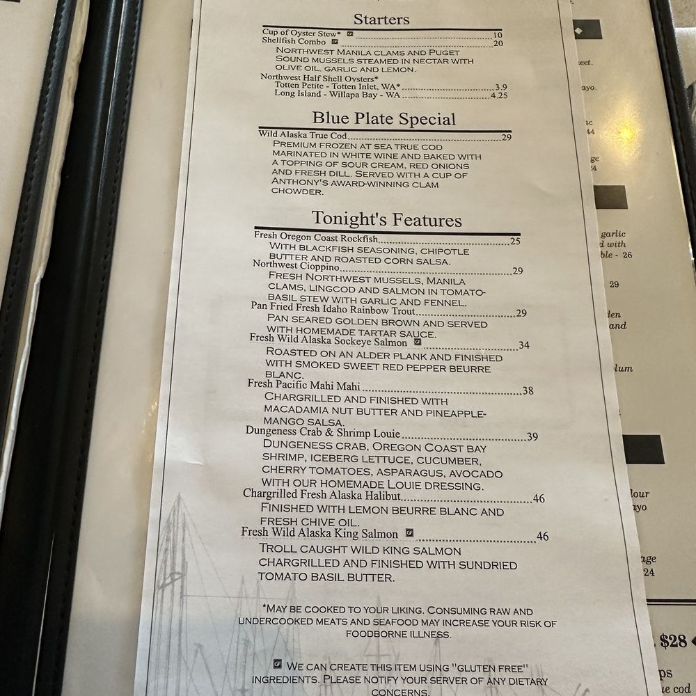 Chinook's - Menu - Seafood Near Me - Seattle, Washington Chinook's - Menu - Seafood Near Me - Seattle, Washington