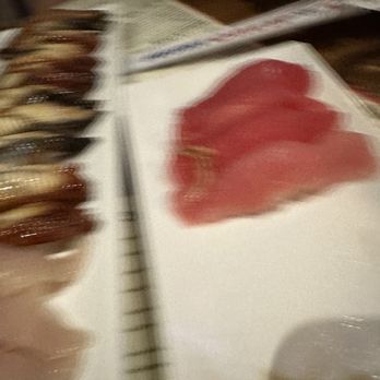 Sushi One Spot - Blurry photo of tuna, eel & yellowtail AYCE $36 - Sushi Bars Near Me - Montclair, California Sushi One Spot - Blurry photo of tuna, eel & yellowtail AYCE $36 - Sushi Bars Near Me - Montclair, California