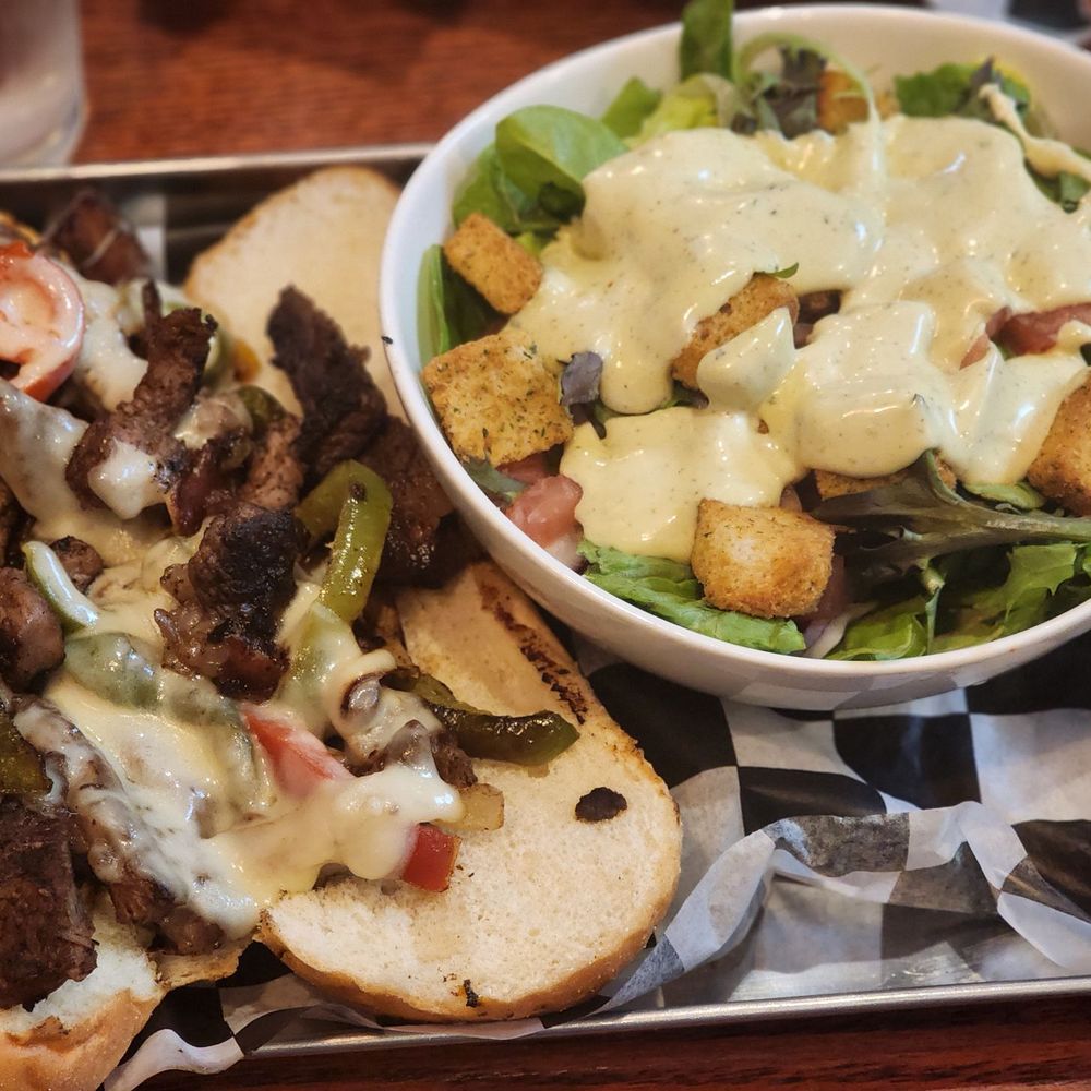 200 Main - Steak sandwich with side salad - Cocktail Bars Near Me - Tonawanda, New York 200 Main - Steak sandwich with side salad - Cocktail Bars Near Me - Tonawanda, New York