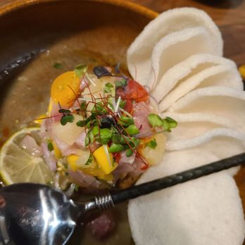 Hanuman Thai Eatery -  Newport - Ceviche with shrimp chips - Thai Near Me - Costa Mesa, California