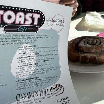 The Toast Cafe - Cinnamon Roll to share as an appetizer - Diners Near Me - Anderson, Indiana The Toast Cafe - Cinnamon Roll to share as an appetizer - Diners Near Me - Anderson, Indiana