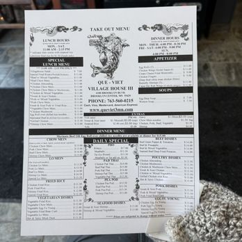 Que Viet Village House Three - Menu - Vietnamese Near Me - Minneapolis, Minnesota Que Viet Village House Three - Menu - Vietnamese Near Me - Minneapolis, Minnesota