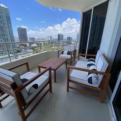 Inkasa - Balcony furniture assembled in Miami. Modern, cozy, and ready to enjoy the view. Inkasa brings your space to life!