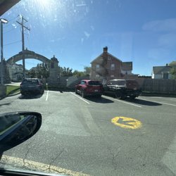 McDonald's - I am sitting at the pulled drive-through window waiting and these are all the other cars that were pulled waiting for their food.