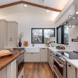The kitchen addition also features a vaulted ceiling opening things up even more.