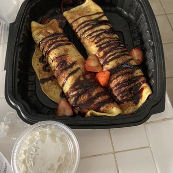 Stacks On Route 66 - Strawberry banana crepe - American Near Me - Glendora, California Stacks On Route 66 - Strawberry banana crepe - American Near Me - Glendora, California
