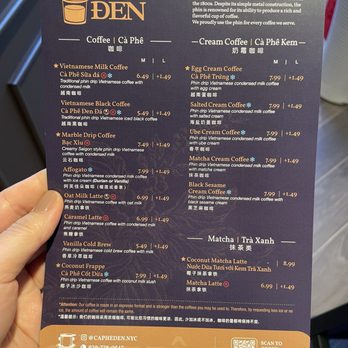 Caphe Den - Menu March 2024 - Coffee & Tea Near Me - Flushing, New York