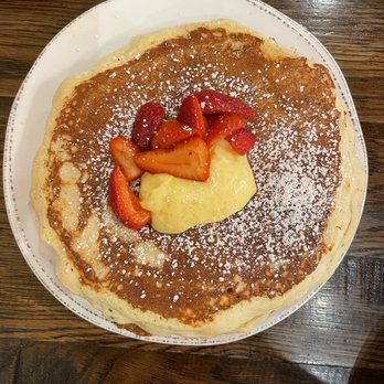 First Watch - Ricotta stuffed pancakes topped with lemon curd and strawberries! - Breakfast & Brunch Near Me - Venice, Florida First Watch - Ricotta stuffed pancakes topped with lemon curd and strawberries! - Breakfast & Brunch Near Me - Venice, Florida