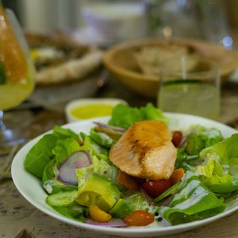 ABC Kitchen - Prix-fixe lunch menu: seared salmon, bibb salad, market vegetables, spicy buttermilk-herb vinaigrette - Breakfast & Brunch Near Me - New York, New York