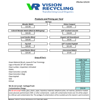 Vision Recycling - Price List - Recycling Center Near Me - Nampa, Idaho Vision Recycling - Price List - Recycling Center Near Me - Nampa, Idaho