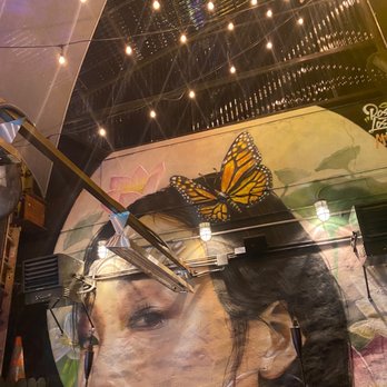 Dock Asian Eatery - The beautiful art in the outdoor eating area - Ramen Near Me - Brooklyn, New York