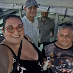 Captain Hirams River King - Me, Mitchell?( Sorry I'm terrible with names) Captain Joe and my husband Marvin.