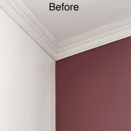 Unpainted crown molding. Unpainted crown molding.