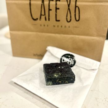 Cafe 86 -Roseville - Ube Cashew Brownie - Desserts Near Me - Roseville, California