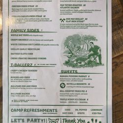 Camp Briteside - Menu page 2