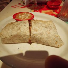 Burrito Loco, plain presentation no refried beans as requested.