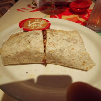 Pedro's Taco & Tequila Bar - Burrito Loco, plain presentation no refried beans as requested. - Mexican Near Me - Slidell, Louisiana