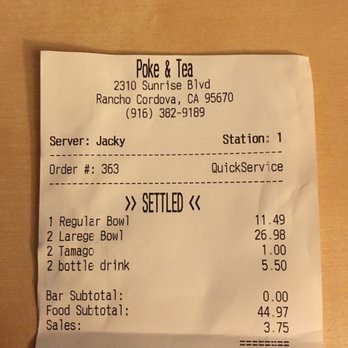 Poke & Tea - Poke Near Me - Rancho Cordova, California