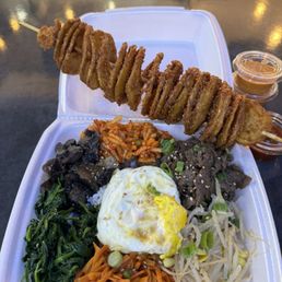Heart and Seoul Bibimbap  Seoul Twisted Potato