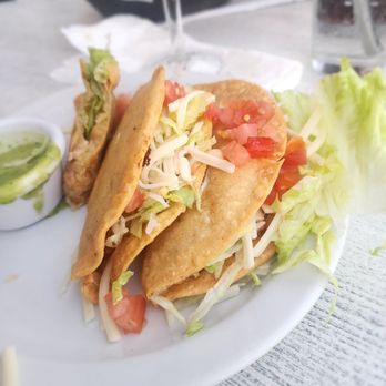 Maria Sol - Potato Tacos (apologies, was a bit hungry, but you get to see the inside!) - Mexican Near Me - Santa Monica, California