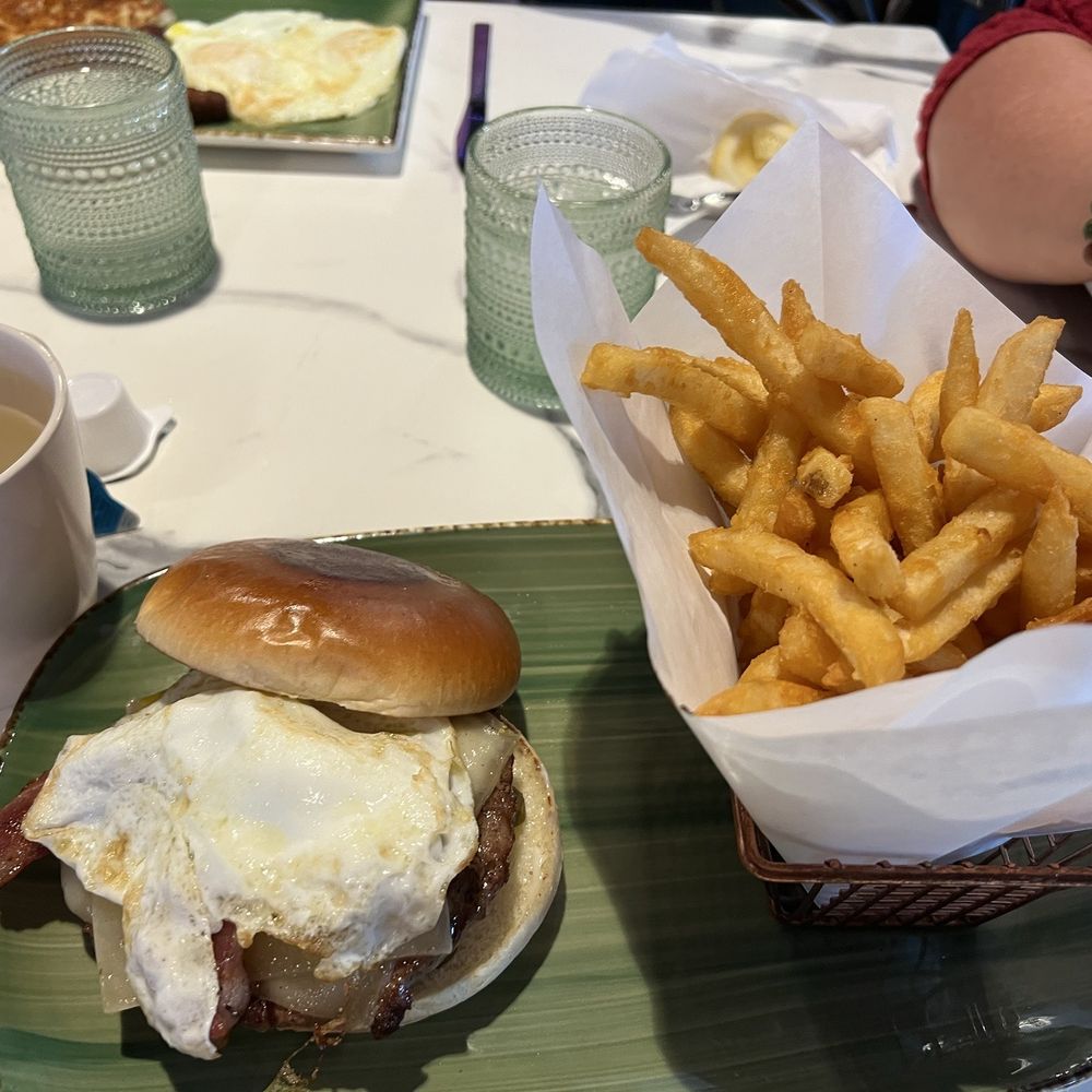 Haven Haus Cafe - Glow up burger -has egg on it - Breakfast & Brunch Near Me - Temecula, California Haven Haus Cafe - Glow up burger -has egg on it - Breakfast & Brunch Near Me - Temecula, California