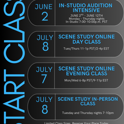 The Acting Center - June/July 2025 Class Schedule