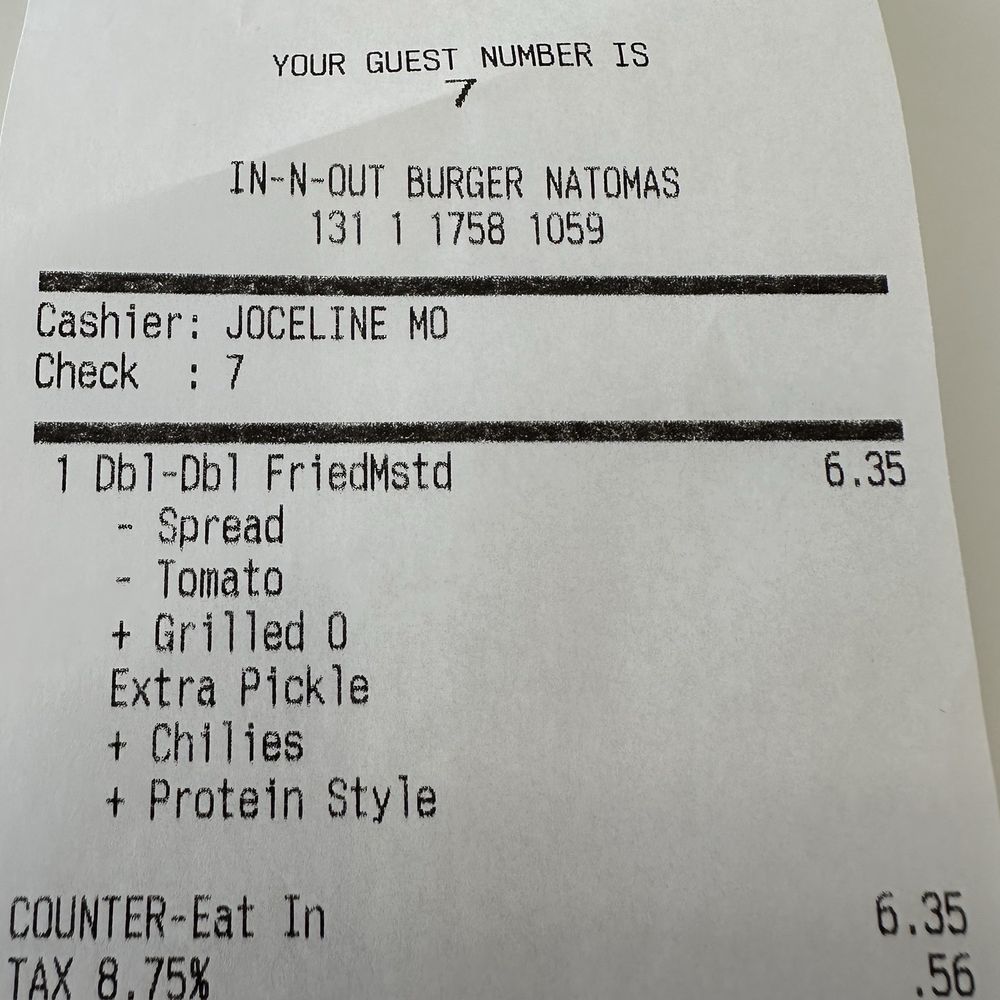 In-N-Out Burger - 1-28-2026 - Burgers Near Me - Sacramento, California