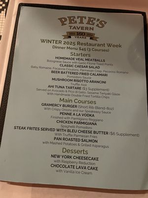 Menu photo 5 Pete's Tavern New York, NY Menu photo 5 Pete's Tavern New York, NY