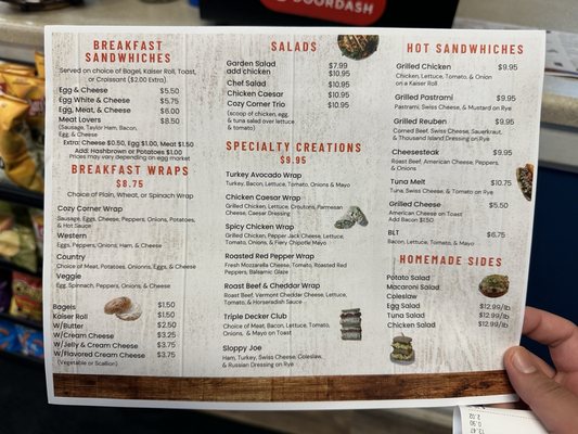 Menu photo 2 Cozy Corner Bagel & Deli Hackettstown, NJ Menu photo 2 Cozy Corner Bagel & Deli Hackettstown, NJ