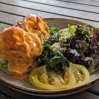 Sugar and Scribe  - Crabby Royale Eggs Benedict (crab cake) - Bakeries Near Me - La Jolla, California