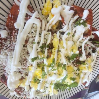 Los Taco Chefs - Chilaquiles with red sauce with scrambled eggs - Mexican Near Me - Mesa, Arizona