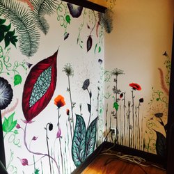 Salon Ruelle - Hand painted mural by owner Shannon