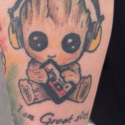Frenchys Tattoos - Baby Groot tattoo