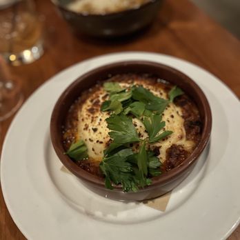 Louie - Roman Gnocco, Pork Ragu, Bechamel, Pecorino - Italian Near Me - Clayton, Missouri Louie - Roman Gnocco, Pork Ragu, Bechamel, Pecorino - Italian Near Me - Clayton, Missouri
