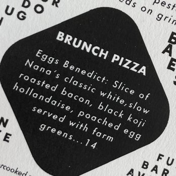 Nana's Westerly - Benedict Pizza! Never seen before! - Bakeries Near Me - Westerly, Rhode Island