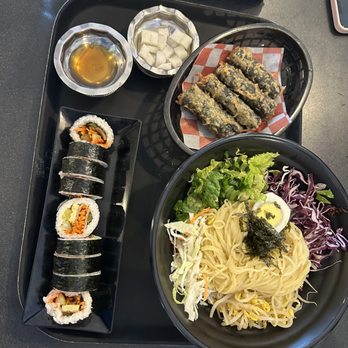 BBMyun - Kimbap, kumarri, and bibi myun (before mixing) - Noodles Near Me - Duluth, Georgia