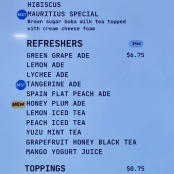 Mauritius Tea - Bubble Tea Near Me - University Place, Washington