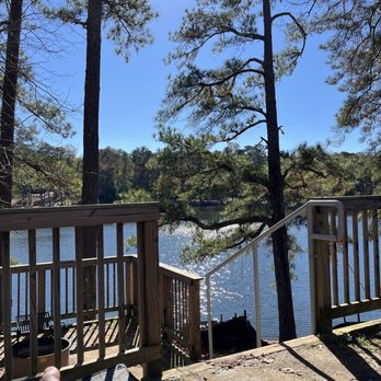 Roosevelt State Park - View to the lake and our fire pit deck at our campsite. - Parks Near Me - Pine Mountain, Georgia Roosevelt State Park - View to the lake and our fire pit deck at our campsite. - Parks Near Me - Pine Mountain, Georgia