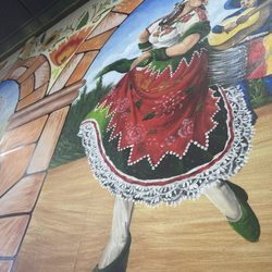 El Corcel Mexican Restaurant - Painting on the wall at a booth.   Linktr.ee/GreenEyedLeo