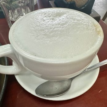 Blu Jam Cafe - Cappuccino with too much foam - Breakfast & Brunch Near Me - Woodland Hills, California Blu Jam Cafe - Cappuccino with too much foam - Breakfast & Brunch Near Me - Woodland Hills, California