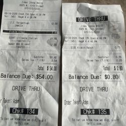 Jimmy John’s - What I paid for a side of ranch after paying $55 for 3 sandwiches!