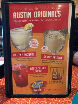 Menu photo 7 Chuy's Colorado Springs, CO