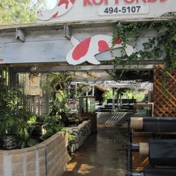 Exterior outside entrance of Laguna Koi Ponds - Laguna Beach, California Exterior outside entrance of Laguna Koi Ponds - Laguna Beach, California