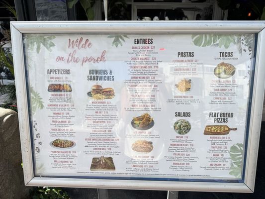 Menu photo 1 Wilde On The Porch Miami Beach, FL Menu photo 1 Wilde On The Porch Miami Beach, FL
