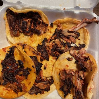 Taqueria Garcia's - four tacos in a styrofoam container - Mexican Near Me - Garland, Texas Taqueria Garcia's - four tacos in a styrofoam container - Mexican Near Me - Garland, Texas
