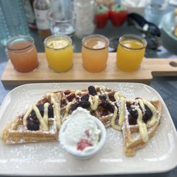 Blackberries & Cream waffle