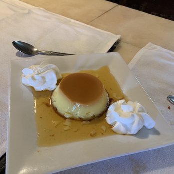 Estoril - Caramel Flan with whip cream - Portuguese Near Me - Fall River, Massachusetts